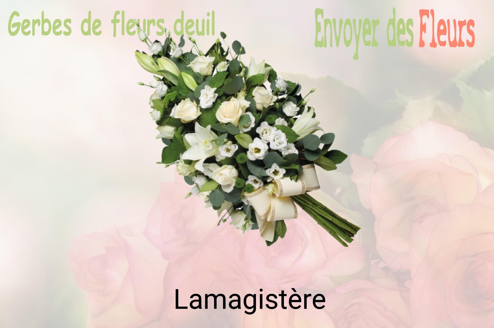 Gerbe de fleurs de deuil livrée à Lamagistère